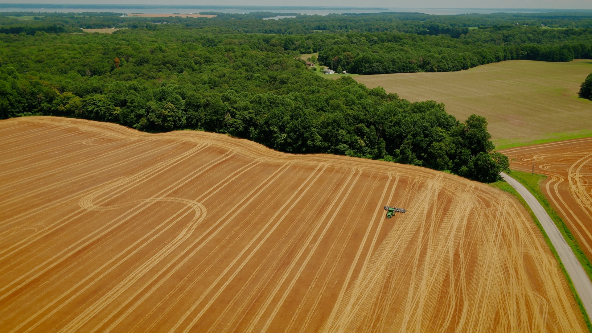 Aerial View Open Field