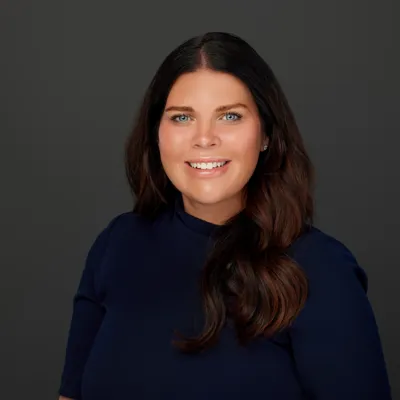 Sophie Chafin Vance in dark blue dress