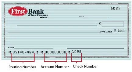 First Bank Check Graphic