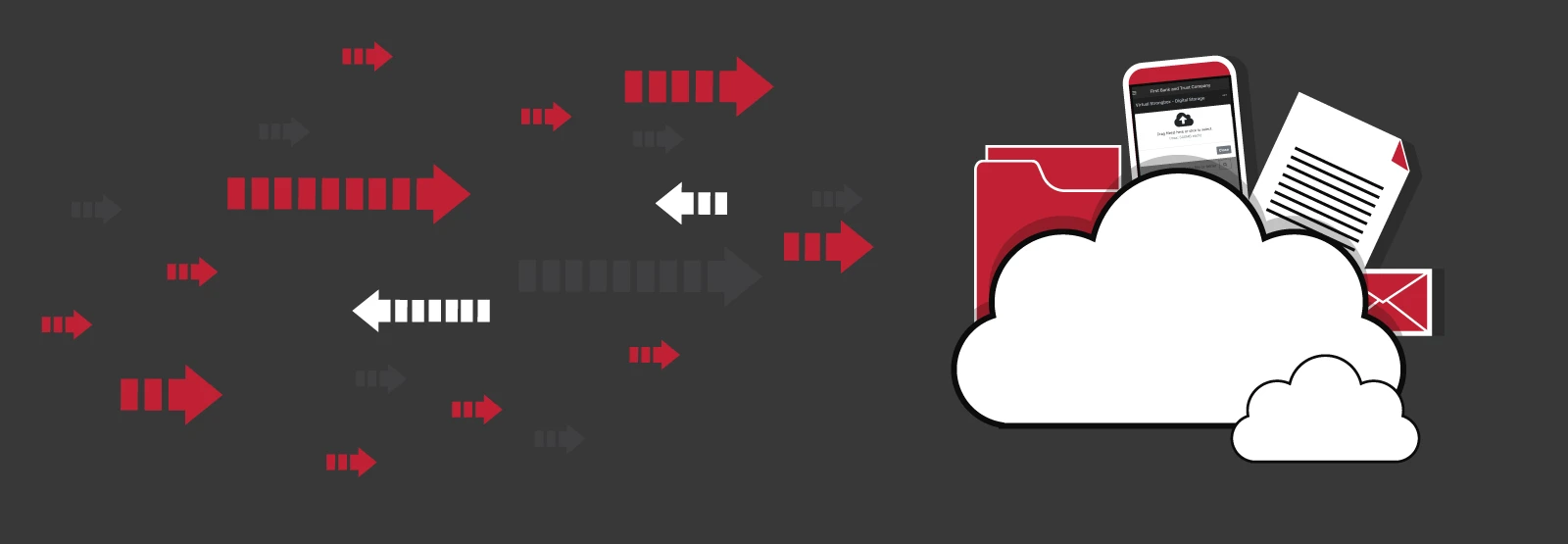 Image of the cloud with digital devices