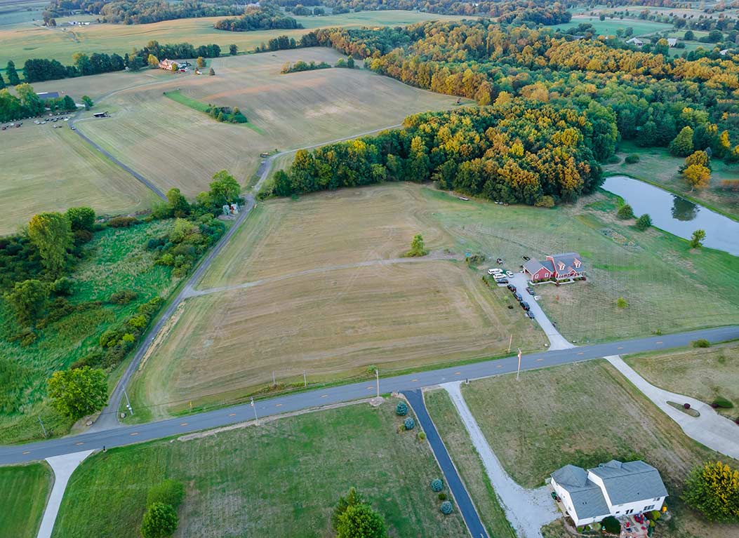 Amish Farmland Country Farm Barn House On Harvest